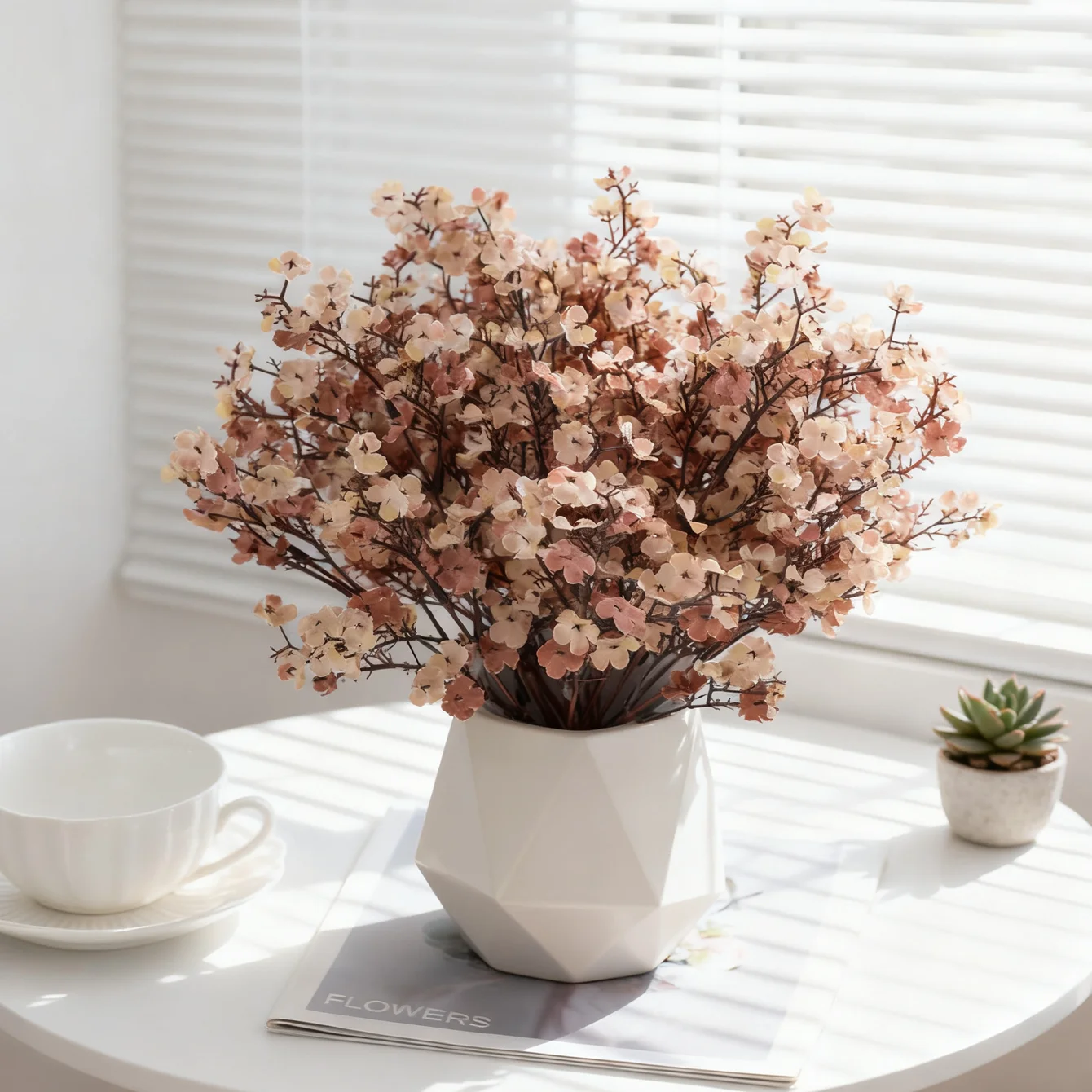 Künstliche Blume Seiden-Schleierkraut Hochwertige Heimdekoration für Zimmer, Außenbereich, Garten, Bogen, Valentinstag, Hochzeit, Brautstrauß, DIY-Geschenk, Dekoration