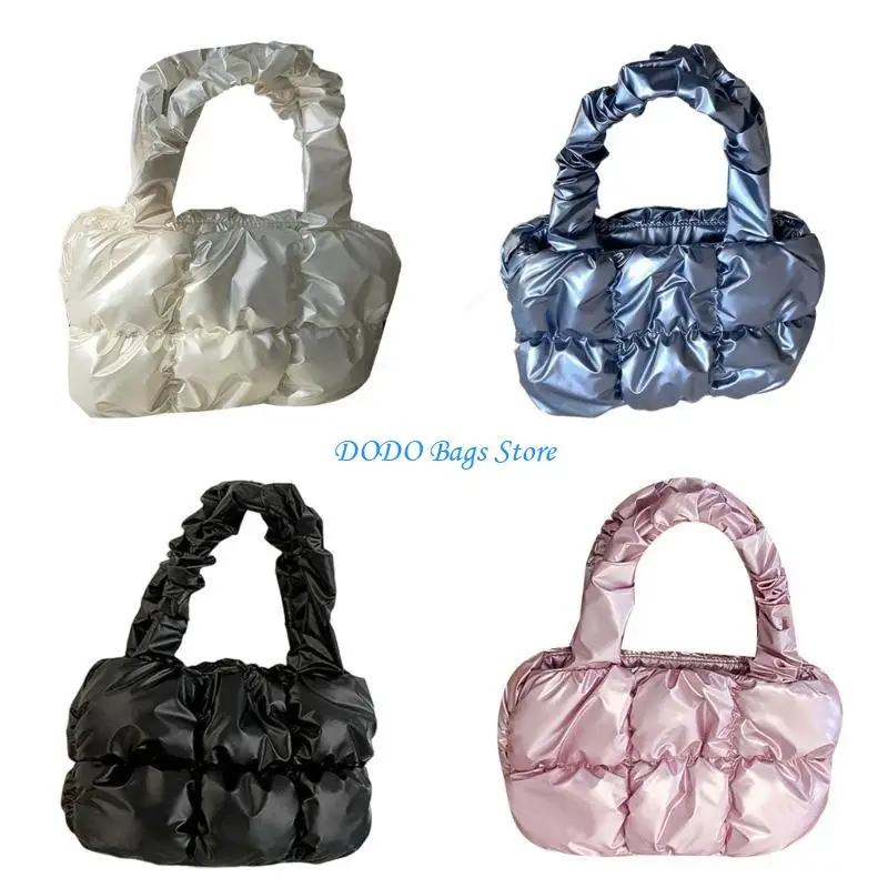 

Women Large Capacity Commuting Bag Solid Color Cloud Bag Shoulder Bag Handbag Fashion Shopping Bag for Everyday Travel