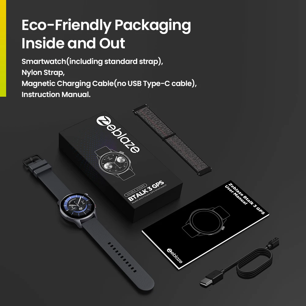 Новые умные часы Zeblaze Btalk 3, GPS, 1,43 дюйма, AMOLED-экран, два ремешка, телефонные звонки, пульсометр, SpO2, часы для отслеживания стресса