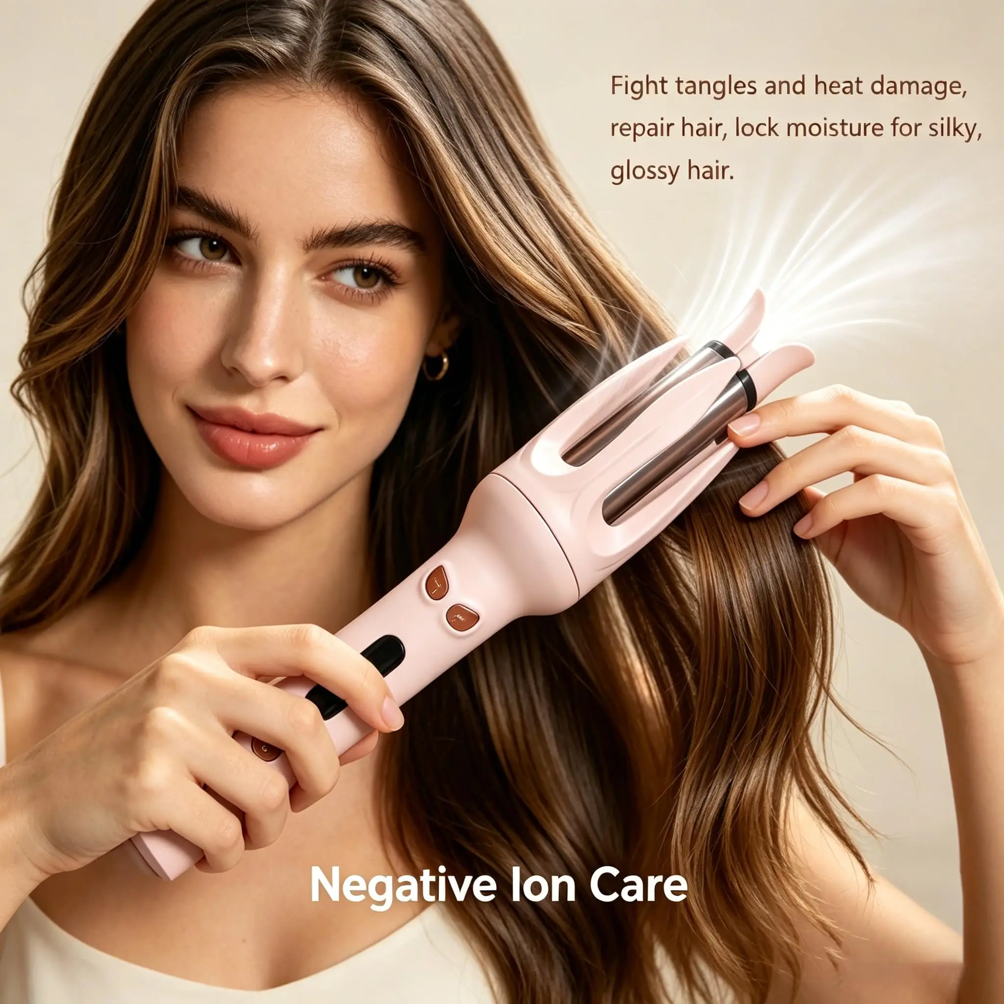 28MM Automatic Hair Curler Auto Rotating Ceramic Hair Roller Big Waver Professional Curling Iron Curling Wand Hair Waver view 6