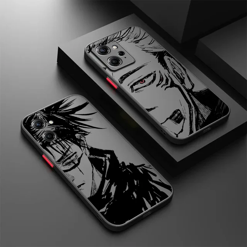 

Anime Jujutsu Kaisen Cool Frosted Translucent For Redmi Note 13 12 12S 12T 11 11T 11E 10 10S 9 Pro Plus 5G Back Phone Case