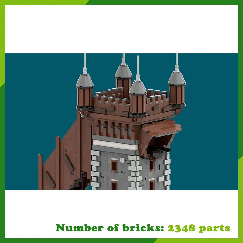 MOC klocki wieża film architektura Model scena filmowa DIY montaż cegieł wyświetlacz zabawki prezenty prezent urodzinowe 2348 sztuk