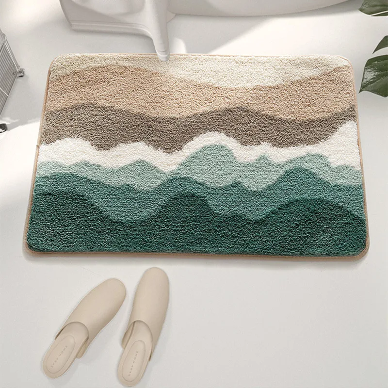 Abstract Art Bath Mat Bathroom Decoration Carpet High-quality Microfiber Bathroom Non-slip Mat Absorbent Quick-drying Foot Mat