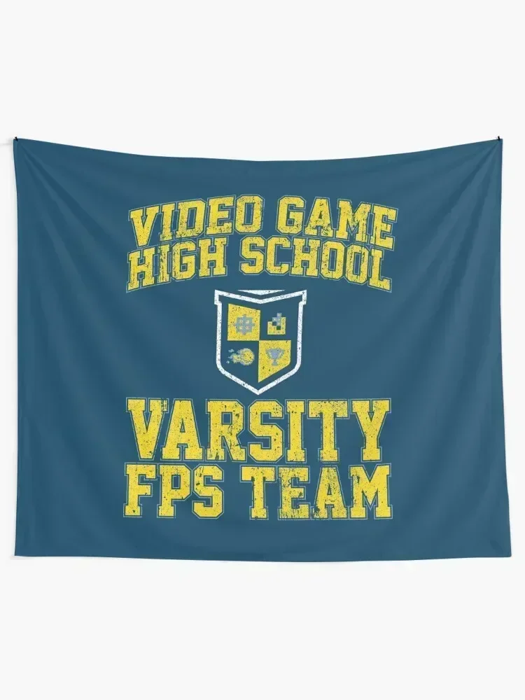 Video Game High School Varsity FPS Team Tapestry Room Aesthetic Room Decor Luxury Living Room Decoration Tapestry