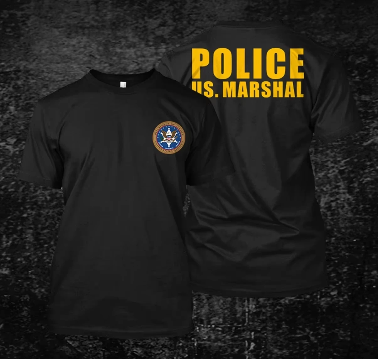 2026 American Bailiffs Police Uniform - Men's Back-facing Pure Cotton T-shirt - Comfortable, Breathable, High-quality, Y2k Style