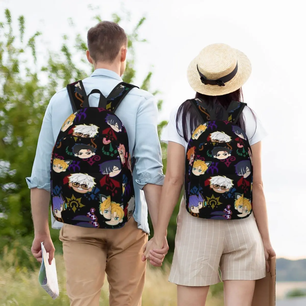 

Obey Me - Demon Brothers Backpack Student Boys Girls BookBag Kids School Bag Computer Shoulder Bags for Men Women
