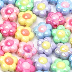 10pcs 16mm 6Colors AB Sunflower Acrylic Beads Loose Spacer Beads for Jewelry Making DIY Bracelet Handbag Keychain Accessories