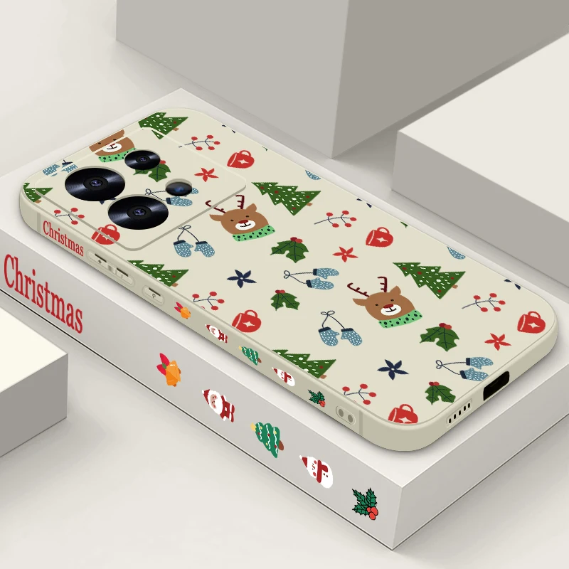 شجرة عيد الميلاد الدب نمط جراب هاتف ل Xiaomi Redmi ملاحظة 14 13 برو زائد 12 14 برو 5G ملاحظة 13C 11 13 14 4G غطاء الحبل الناعم #1