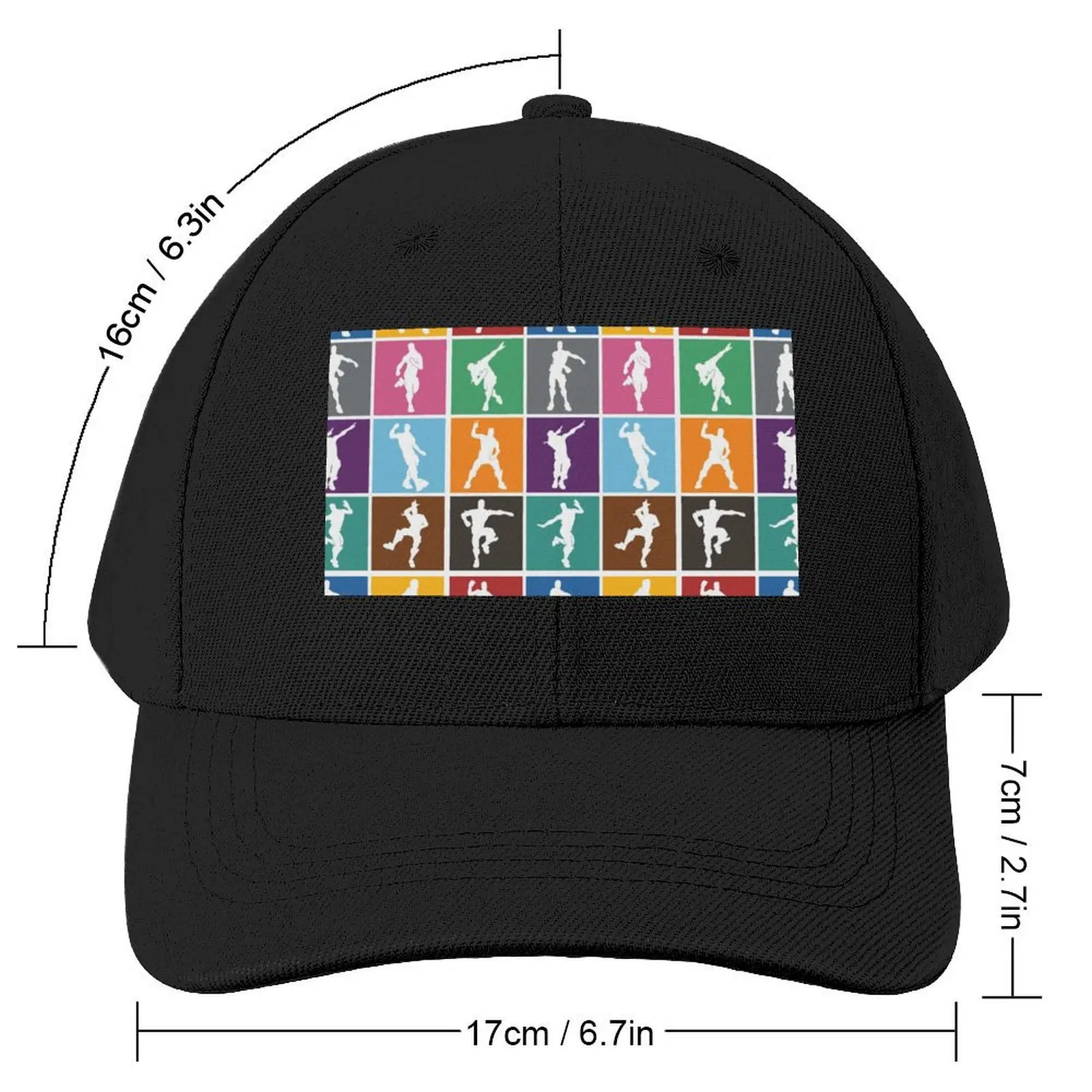 Battle Royale Victory Dance Rainbow lattice Funny Baseball Cap Luxury Brand Big Size Hat Men Luxury Brand Women's