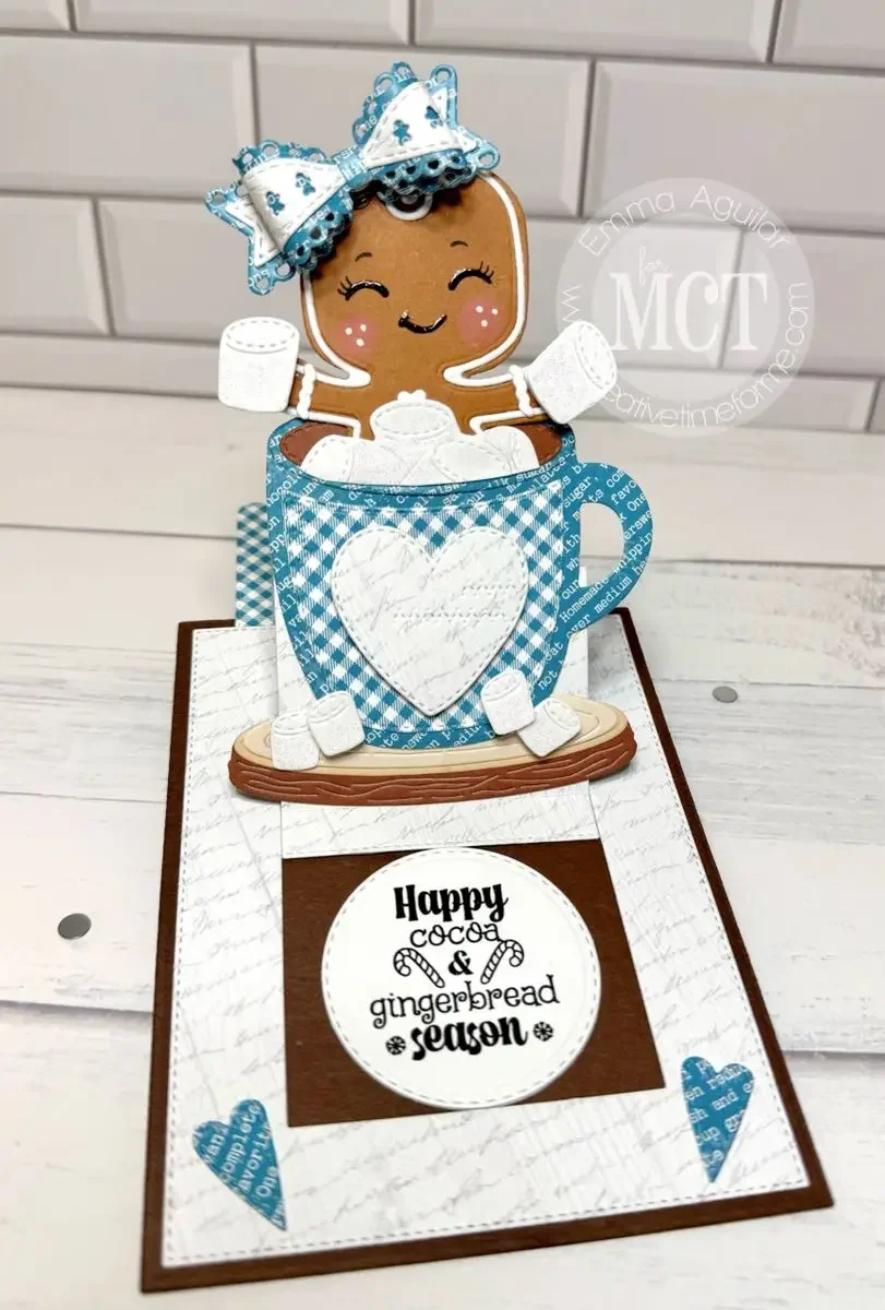 คริสต์มาสตัดโลหะกรอบตาย 2024 ใหม่แม่แบบ DIY Scrapbooking กระดาษ Gingerbread Man และถ้วยทําหัตถกรรมตัด