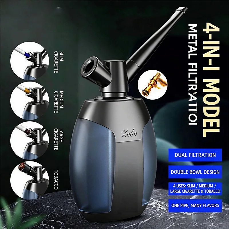 ZOBO-New alloy hookah,portable hookah,Mini narguile,tabaco,cigarette water pipe,pipas para fumar,regalo de salud