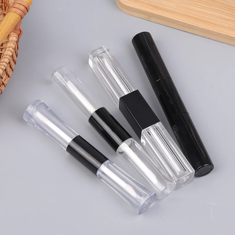 Double-ended Empty Clear Lip Gloss Tube Refillable Mini Lip Balm Bottles Lipstick Containers For Travel Women Girls DIY Makeup