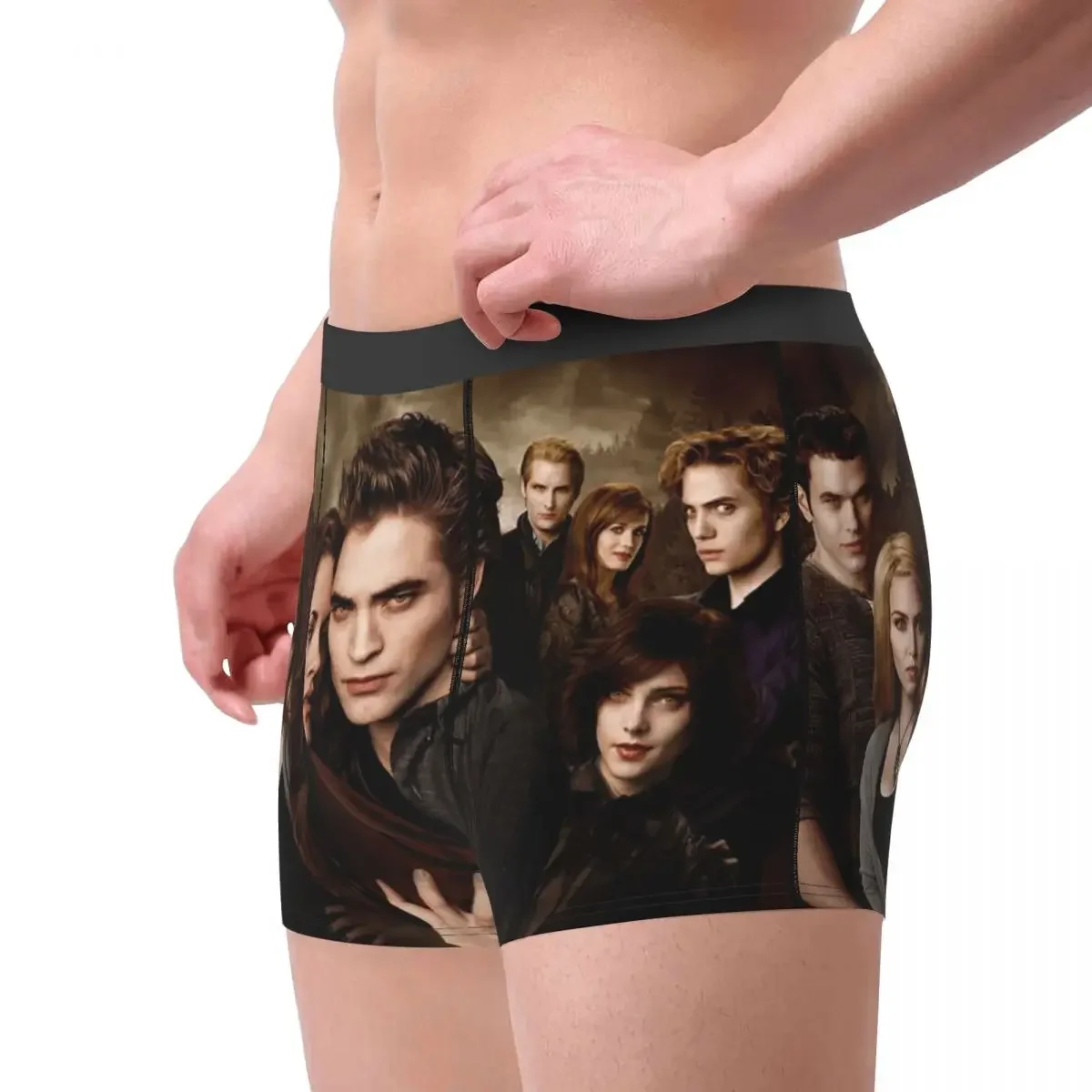 Men The Twilight Saga Vampire Boxer Briefs Shorts Panties Soft Underwear Movie Edward Bella Male Sexy Plus Size Underpants