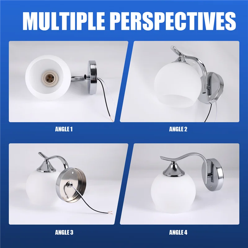 ABNL Modern Wall Sconce Luminary E27 Led Wall Lamp Reading Lamps Wall Mounted Modern Glass Sconces Bedside Reading Lamps