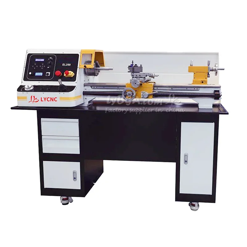EL250/300 Automatic Metal Precision Home Lathe Simple CNC Programming1.5/2.2kw Motor Distance Between Two Centers 550/750mm