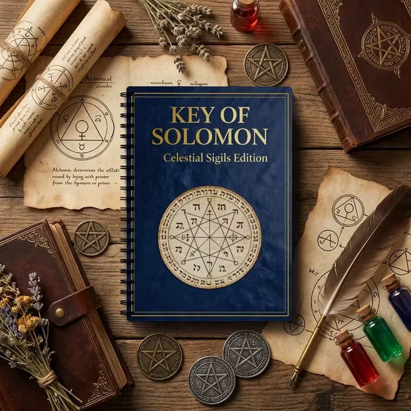 Key of Solomon Celestial Sigils Edition Book - Solomon's Seal Manual for Occult And Esoteric Studies