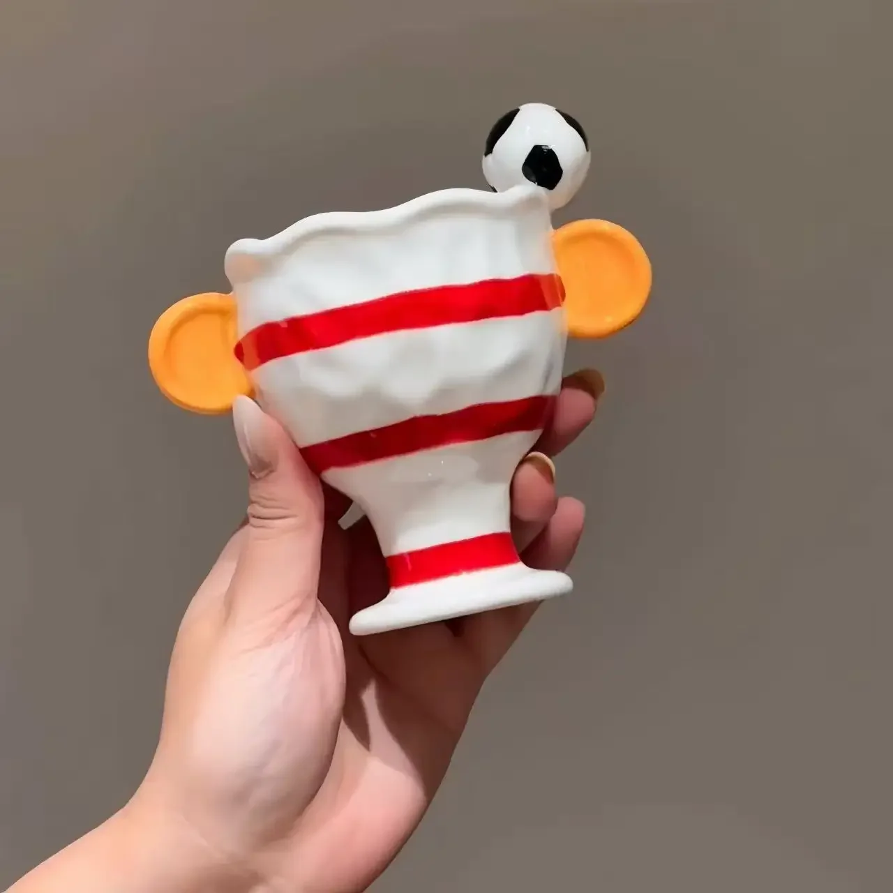 2026  Ceramic Beer Mug Luxury Premium Lightweight Boyfriend Gift Sports Themed Beverage Cup God of Strength Trophy