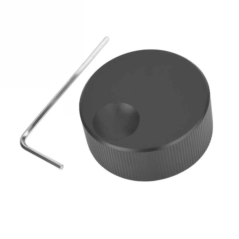 Solid Aluminum Knob with Matte Black Coating for 6mm Potentiometer Shaft Volume Control Featuring Slip Grip Solid