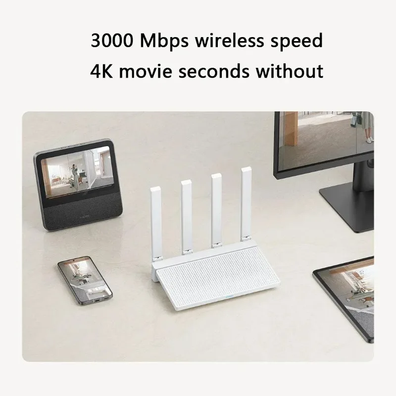 Xiaomi roteador ax3000t malha wifi6 2.4ghz 5ghz 3000mbs 256mb dupla rede de sinal wan qualcomm cpu repetidor amplificador com mi casa
