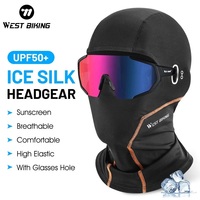 WEST BIKING Summer Ice Silk Bike Balaclava Cool Men Cycling Cap Sun UV Protection Sports Face Cover Headwear Motorcycle Men's Ha