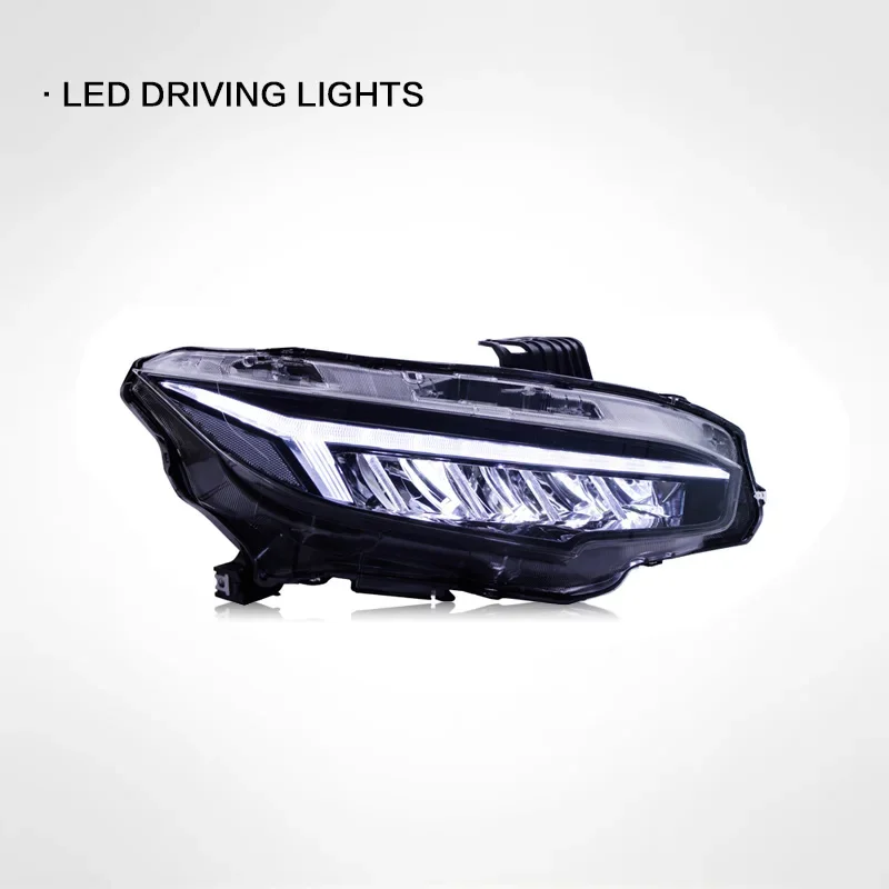 

Car LED Headlight Light Assemblies For HONDA Civic 2016-2021 Auto Fog DRL Brake Turn Signal Lamp Plug and Play