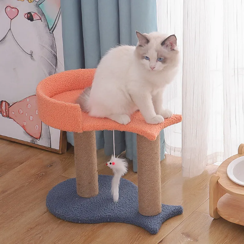 

Two-layer cat toy climbing frame, sisal rope, kitten grinding claws, cat scratching board, jumping platform frame toy