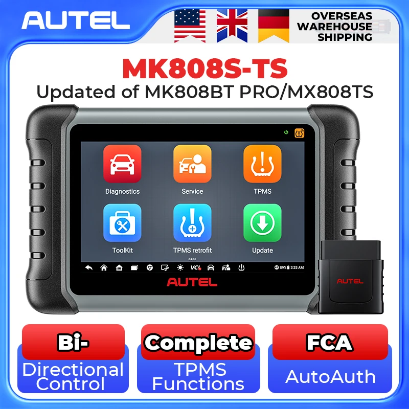 

Autel MaxiCOM MK808S-TS TPMS Автомобильные диагностические инструменты Автоматическая диагностика Новейший сканер OBD2 Инструмент программирования шин Обновлен MK808TS