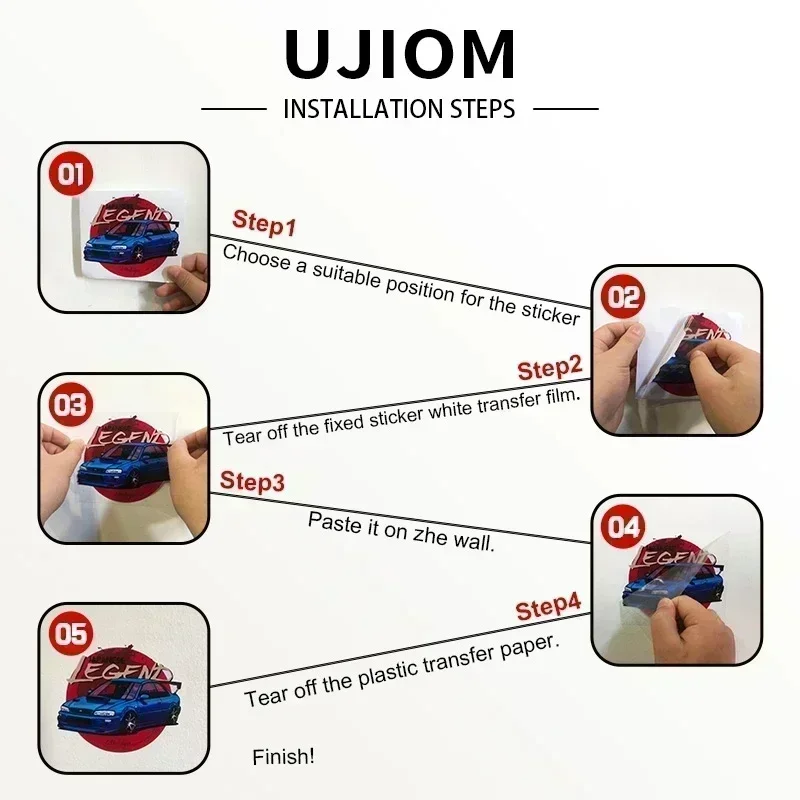 UJIOM جميلة Isekai Ojisan هنتاي ملصقات جدار شخصية أنيمي فتاة قدم الشارات الملونة غرفة نوم الحمام خلفيات #4