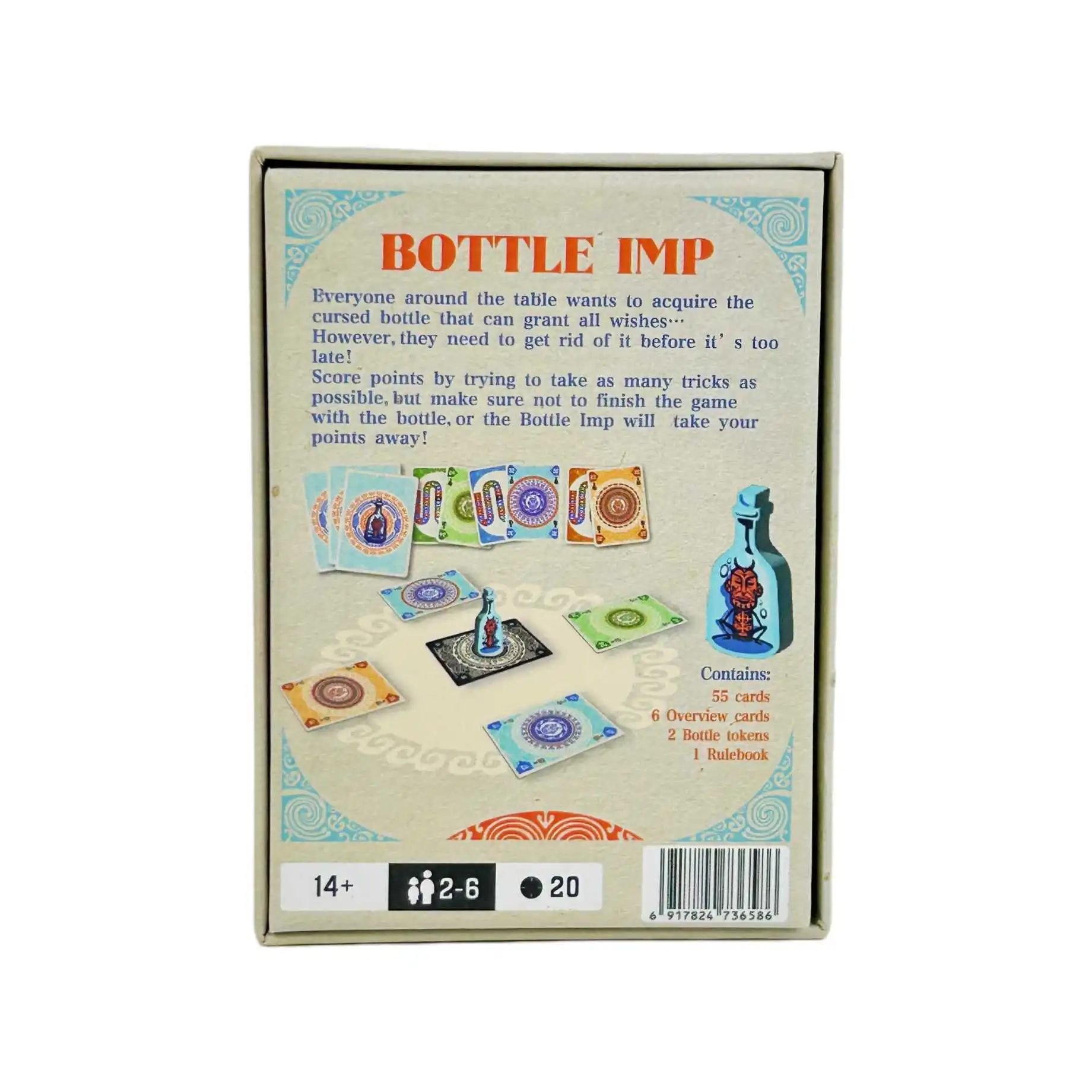 Bottle Imp - New Edition, Strategy Card Game, Trick-Taking Game with Glass Bottles, Strategy & Bidding ，2-6 Players 14 years