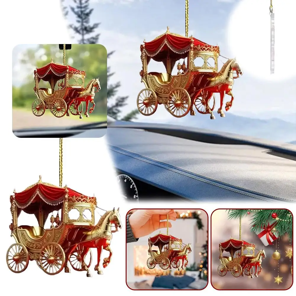 عيد الميلاد الإبداعية عيد الميلاد النقل شجرة عيد الميلاد الديكور جديد الاكريليك شقة سيارة مرآة الرؤية الخلفية قلادة سيارة الديكور