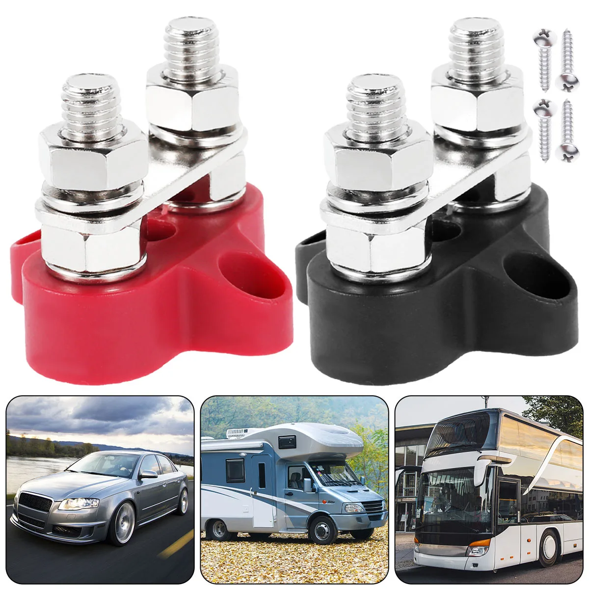 

2 шт., Клеммная колодка 5/16 дюймов M8 DC 48 В