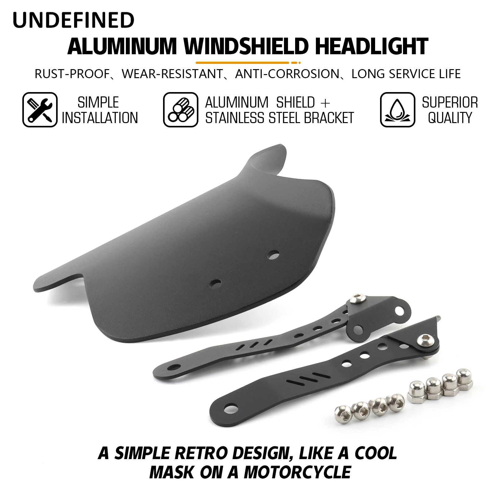 Universal Motorcycle Windshield Windscreen Wind Deflector Round Headlight For Husqvarna For Yamaha XSR For Royal Enfield Triumph