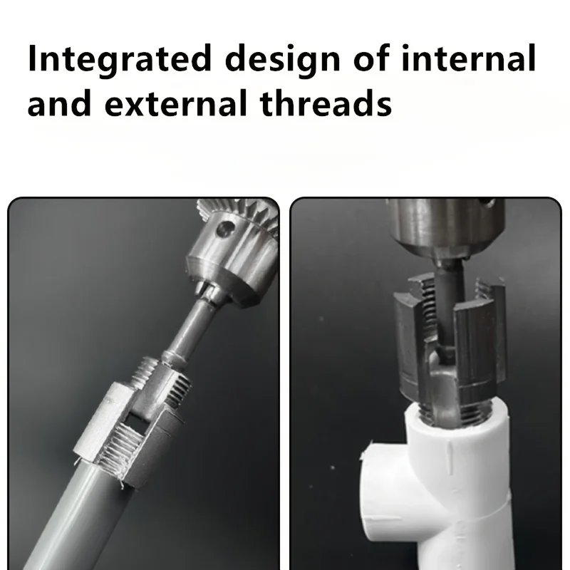 Integrated Water Pipe Thread Opener PPR Thread Repair Tool Electric Drill Pipe Threading Device for 1/2 DN15 3/4 DN20 Plumbing