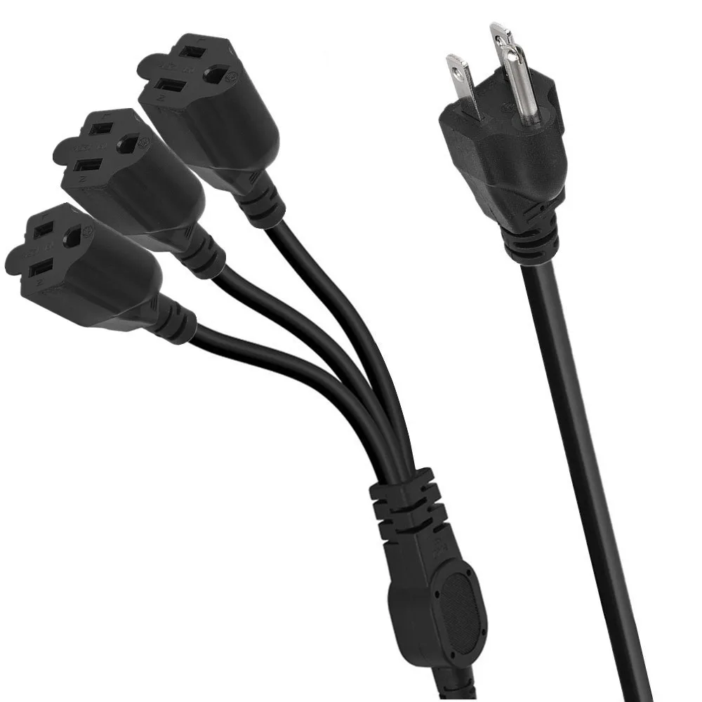 One split three American type power cord splitter indoor and outdoor 1 drag 3Y type splitter cable with 3-core connecting wire