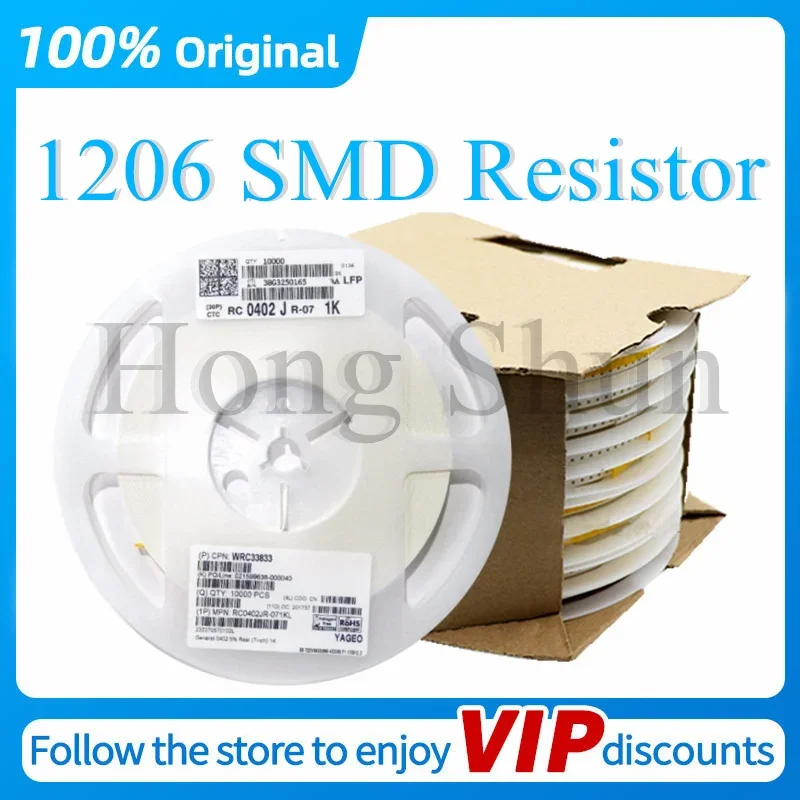 

5000Pcs SMD 1206 1% High Precision 1R 2R 3R 4R 5.6R 10R 20R 30R 40R 56R 68R 82R 0.1R 100R 220R 470R 1K 10K 20K 33K 82K