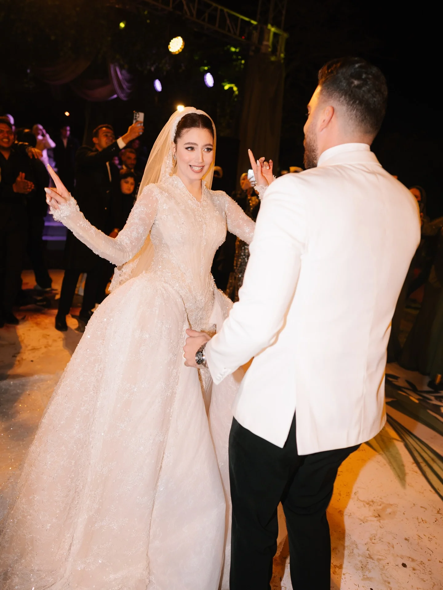 

Luxury Long Sleeved Lace Applique Wedding Dress 2026 High Neck Mermaid Detachable Train Bride Dress Vestido De Novia Customized