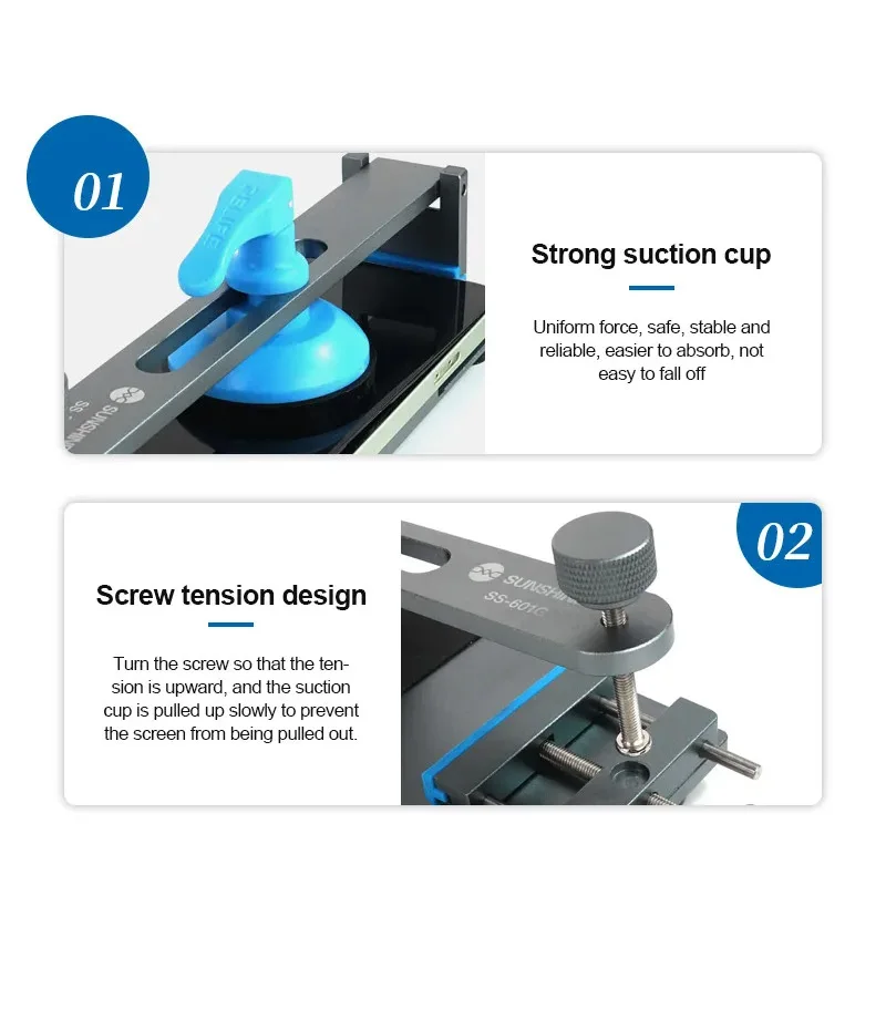 Imagem -04 - Sunshine-lcd Separador de Tela Abridor de Tela do Telefone Ferramenta de Reparo para Remoção Rápida Fixação Ss601g