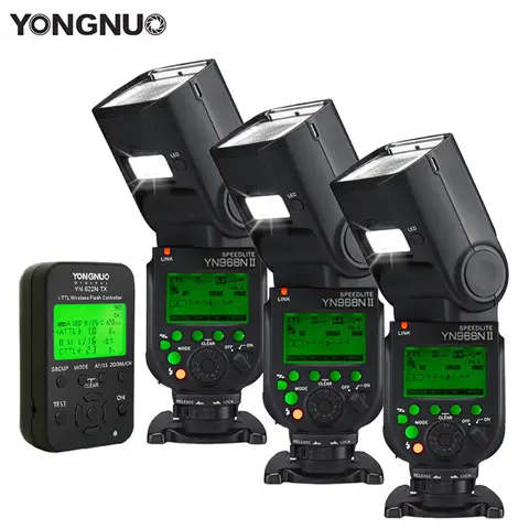 Yongnuo YN968N II TLL HSS GN60 Speedlite with LED Light High-speed Sync 1/8000s 2.4G Wireless DSLR Flash for Nikon Camera