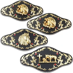 Man's luxury belt buckle Horse Bull head eagle Smooth Components METAL 3D ALLOY Decorative Waistband Clothing Accessories