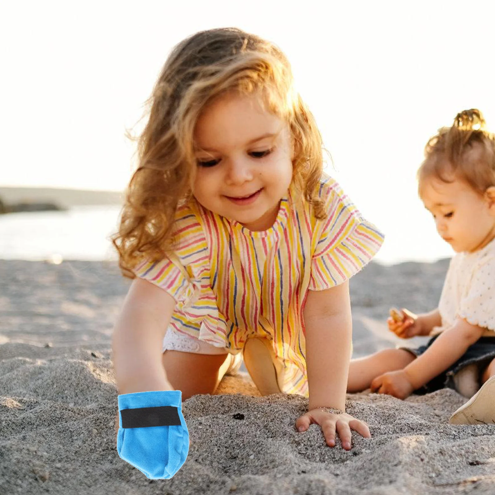 

For Removal Bag Wipe Off Mitts Cleaner Gloves Remover Brush Camping Essentials Blue Removal Bags Kids Essentials Sand Off