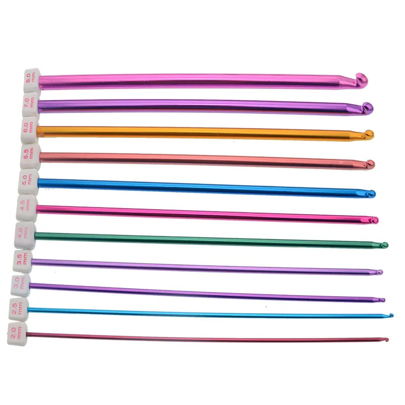 DIY Long Knitting Hook Set for Beginner, Tunisian Crochet Hooks, Afghan Needles for Crocheting, 2-8mm Supplies,11PCs,TJ5912