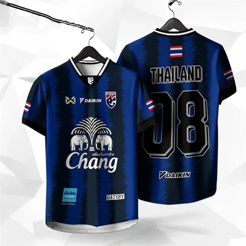 Herren Damen 2026 AI Thailand Chang Elefant 3D-Druck T-Shirt Hochwertiges Street Sports Freizeit Sommer-Tee – Detail 7