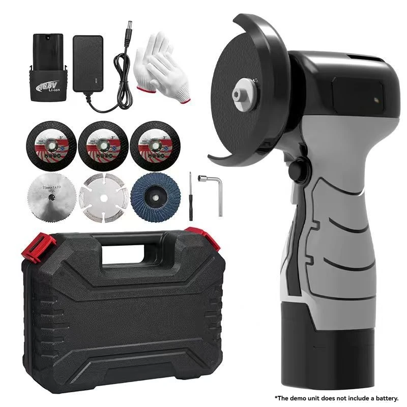 High Power All Copper Motor Angle Grinder, Rechargeable Mini Grinder Set with Various Saw