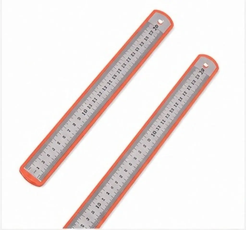 8Pcs Stainless Steel Ruler Double Sided Measuring Straight Edge for School Sewing Drawing Engineering Metalwork Design