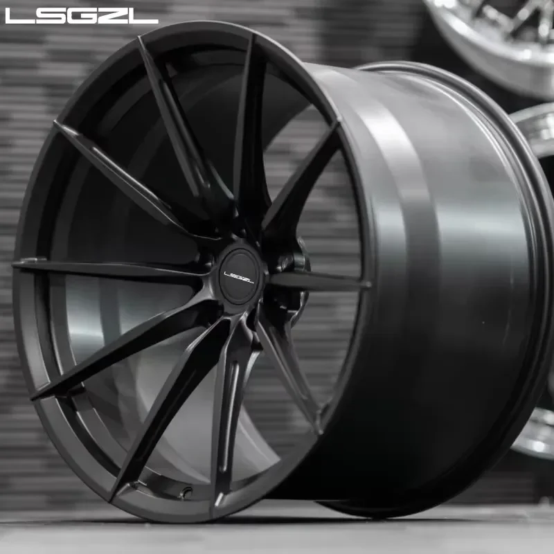 i Custom Deep Concave Matte Black Forged RIM 5x114.3 5x120 5x112 18 19 20 21 22 Inch Satin Black for RS6