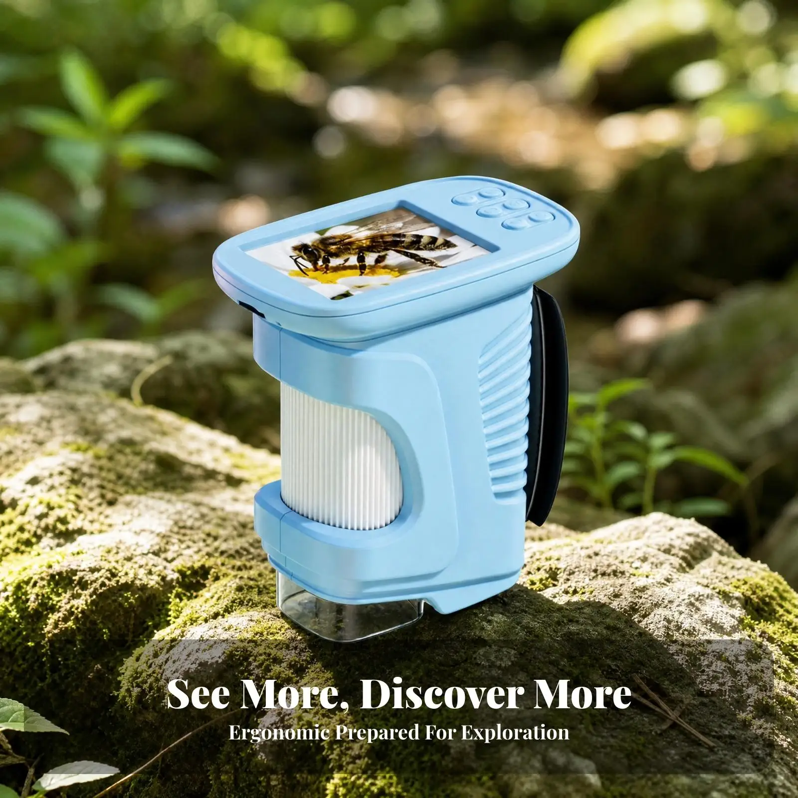 Portable Digital Microscope for Kids Electronic Viewfinder Eye Viewer Science Nature Walk Classroom Toy