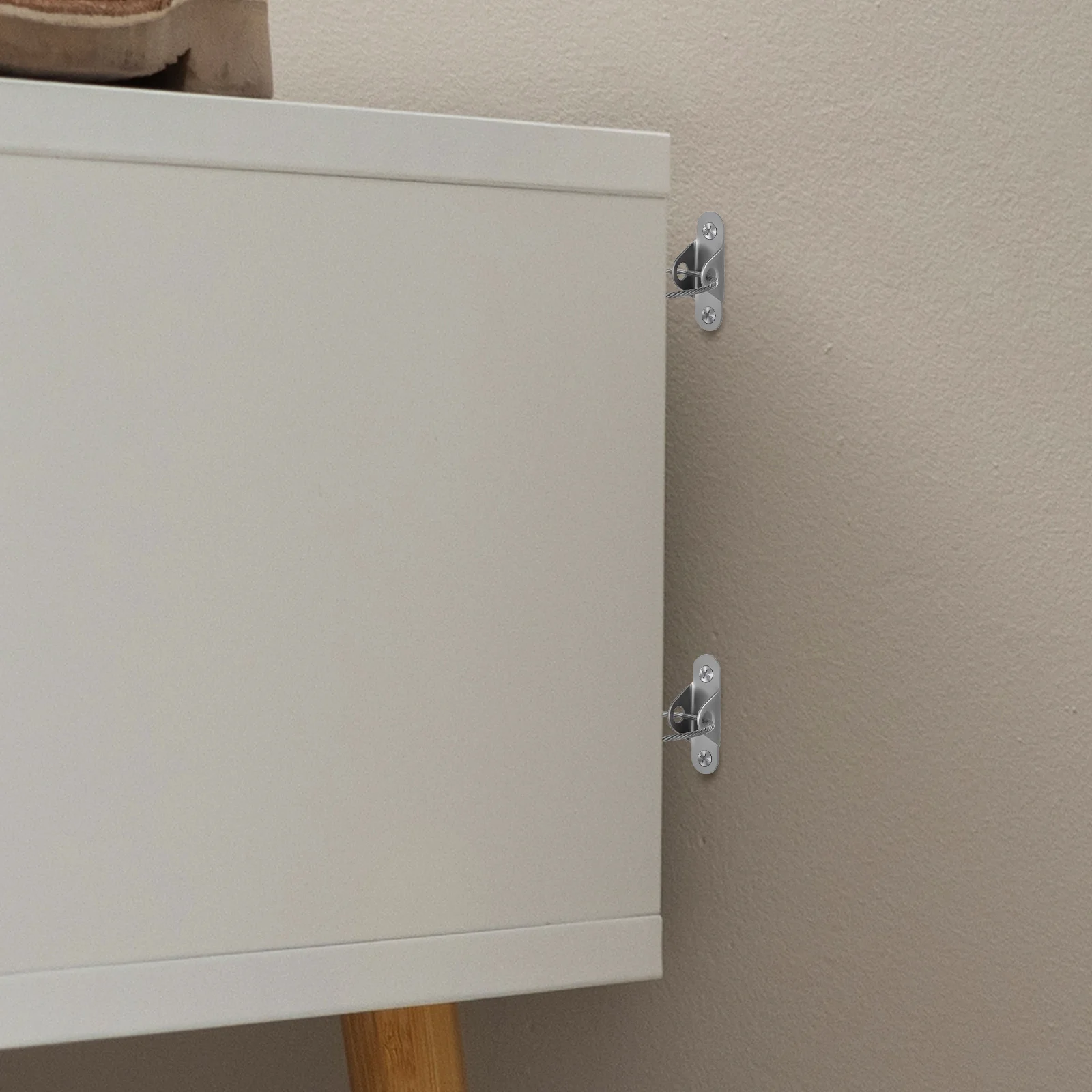 

6Sets Anti Tip Furniture Anchors Wall Mount Safety Straps Childproof Earthquake Resistant Bookshelf Cabinet Straps