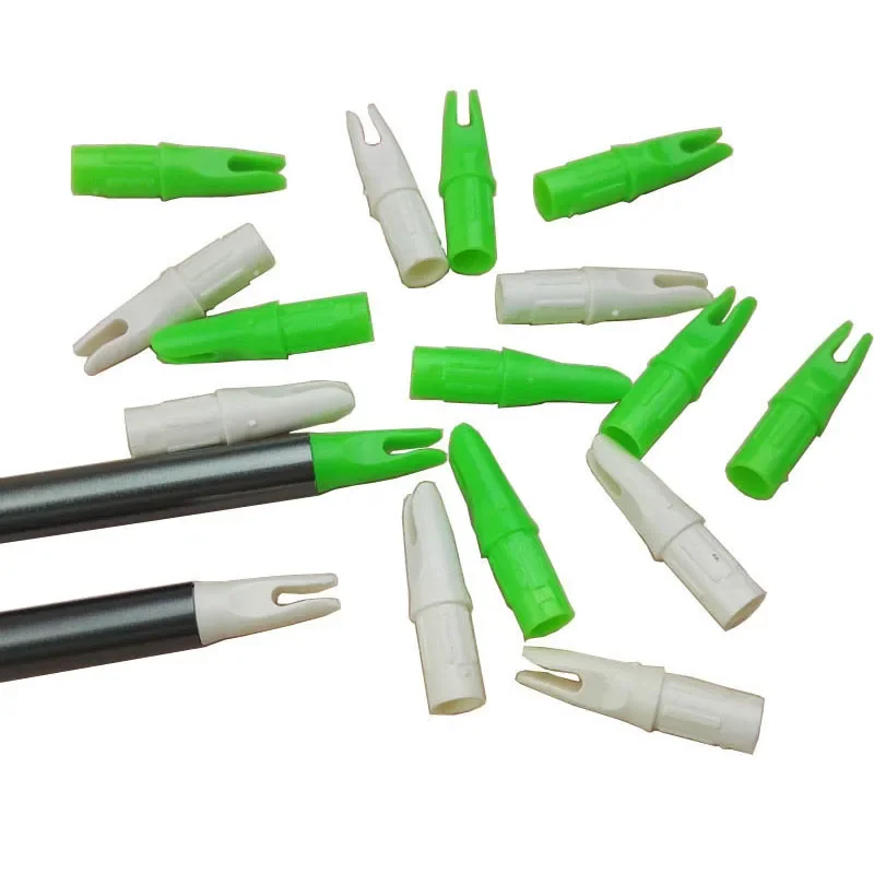 Plastic Archery Arrow Nocks Nock for Shaft, ID 7.6mm, OD 8.8mm, Flecha Arrows, 24Pcs
