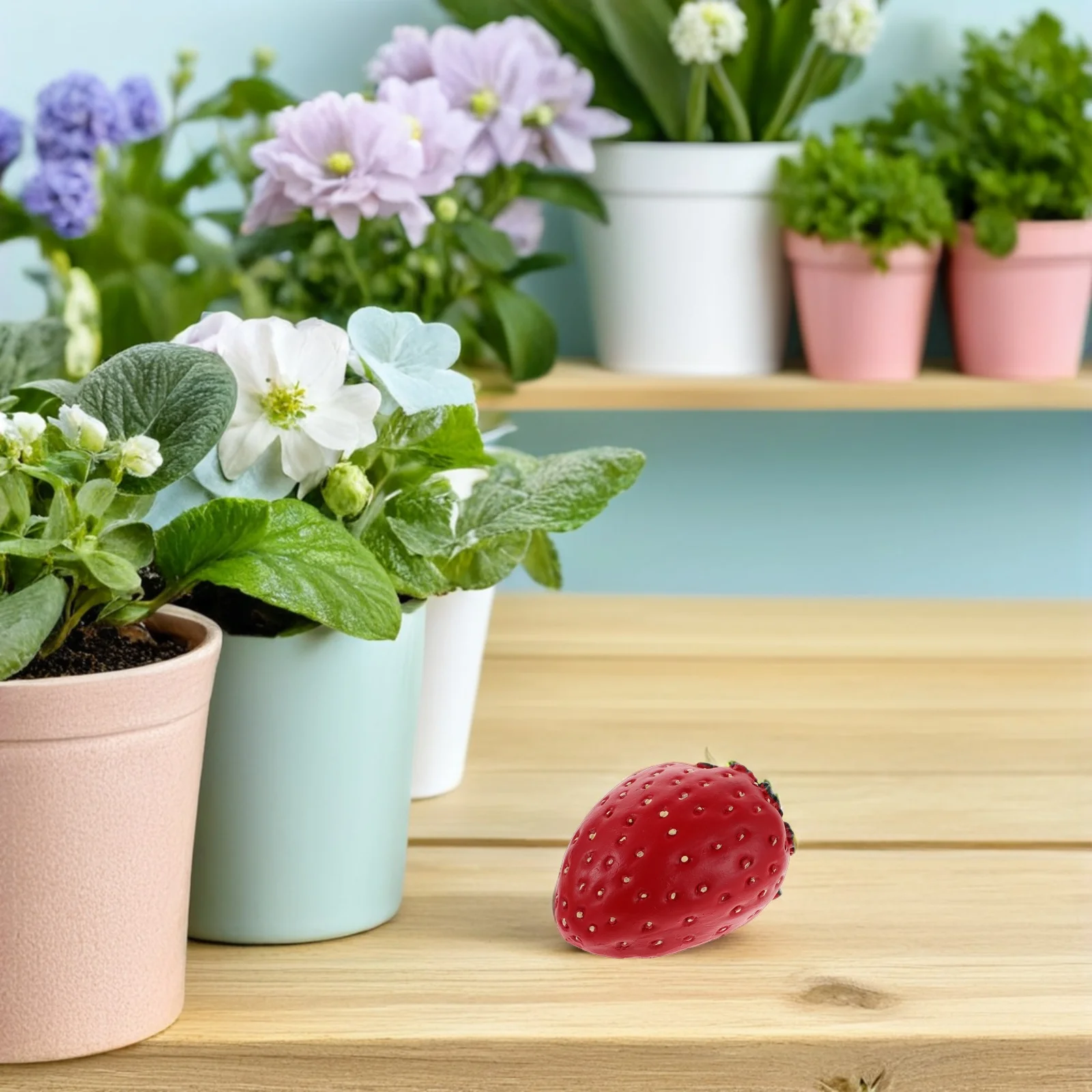 في الهواء الطلق صندوق مفاتيح مخفي الفراولة على شكل الراتنج حديقة مفتاح إخفاء مانعة لتسرب الماء تخزين آمن لتزيين ساحة الشرفة