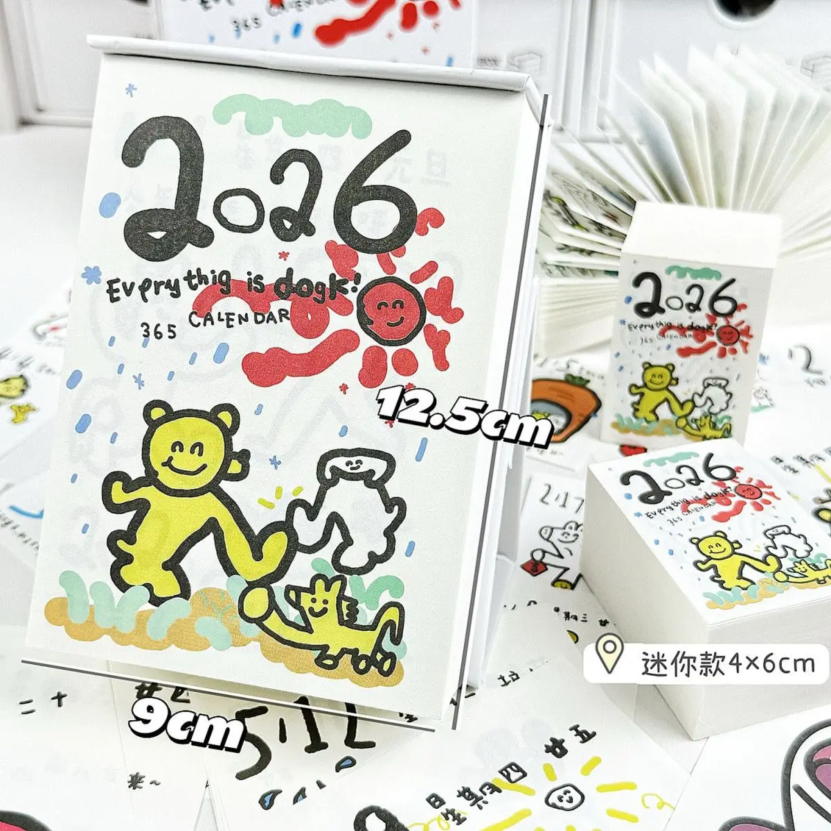 2026 Graffiti Illustration Calendar New Page Notebook Planner Schedule Desktop Decoration Ornaments Office Desks Supplies